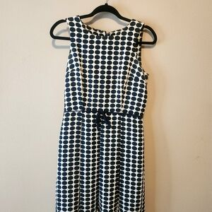 Taylor By Nordstrom: Navy and White Polka Dot Dress